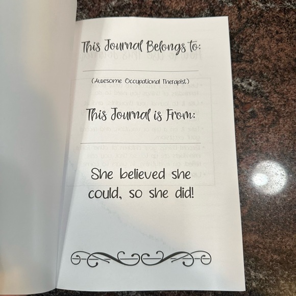 New- Occupational Therapist journal - Picture 3 of 5